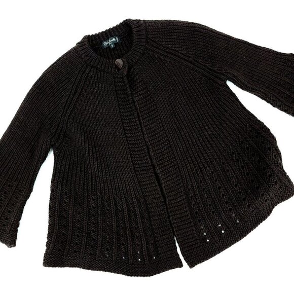 Silvia Novelli Women's S Wool Blend Flared Wide Sleeve Italy Cardigan Sweater - Picture 2 of 15